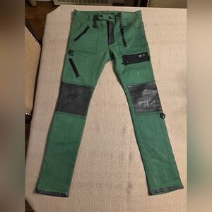 Moonage Devilment Zipper & Studded Bondage Skinny Pants SM